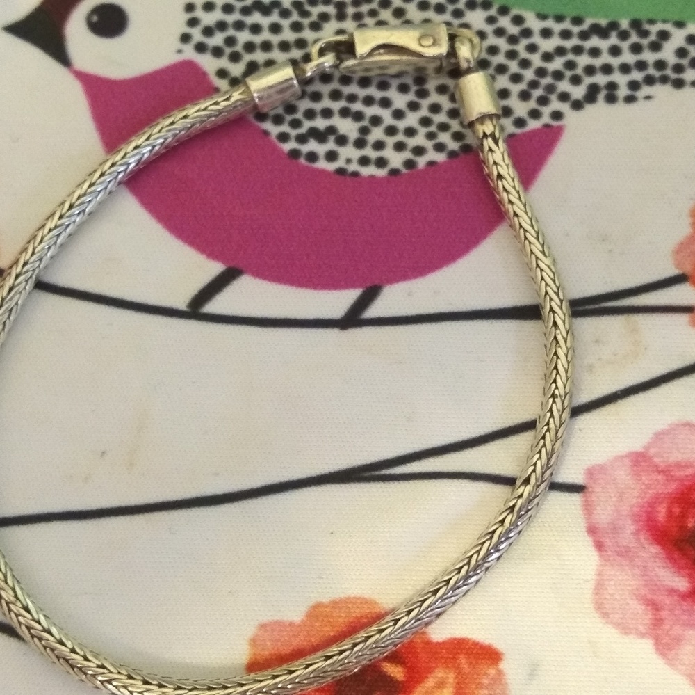 Silver weave bracelet